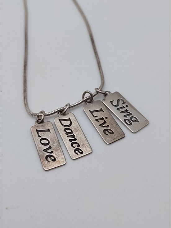 Carolyn Pollack Jewelry - Carolyn Pollack Relios Silver Live Love Dance Sing Necklace
